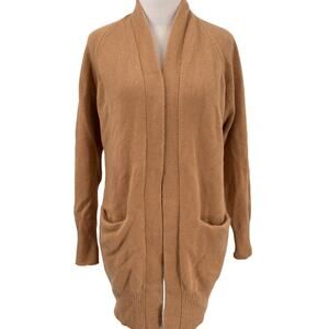 Vince Beige 100% Cashmere Open Cardigan Sweater Size XS